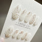 Reusable Winter Wonderland| Premium Press on Nails Gel Manicure | Fake Nails | Handmade Gel Nail Artist faux nails ML433