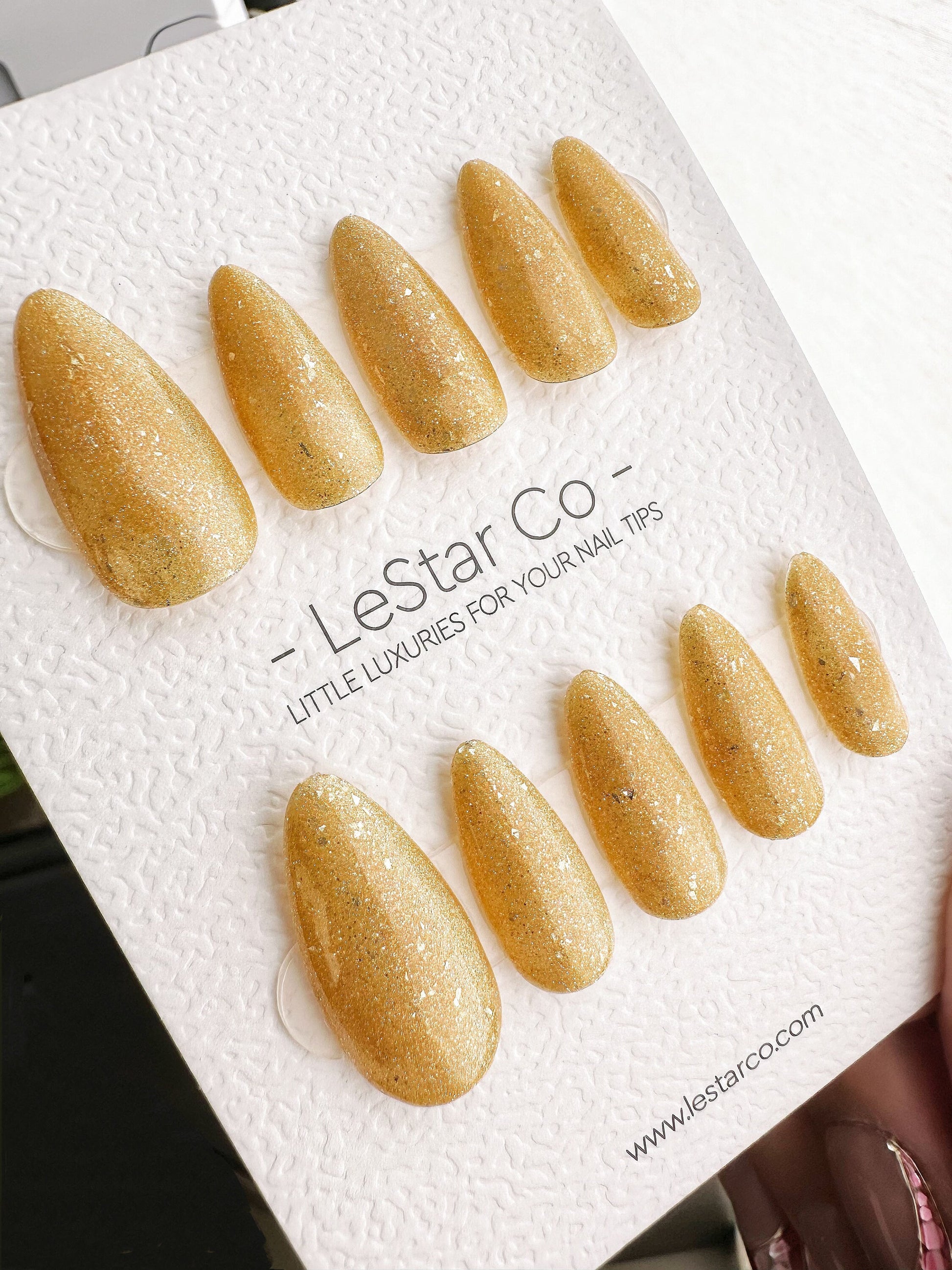 Reusable Honeycomb Orange Cat eye | Nails Premium Press on Nails Gel Manicure | Fake Nails | Handmade | Lestarco faux nails 437zz