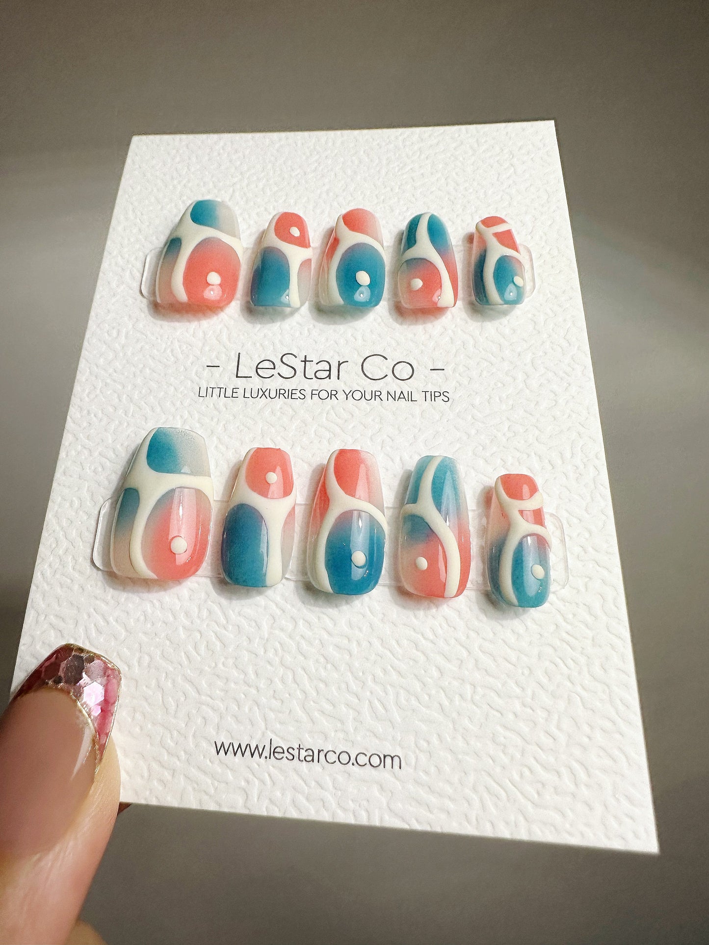 Reusable Cosmic Confetti | Premium Press on Nails Gel | Fake Nails | Cute Fun Colorful Gel Nail Artist faux nails QN442