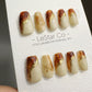 Reusable Now and Forever Amber Gilt | Premium Press on Nails Gel | Fake Nails | Cute Fun Colorful Gel Nail Artist faux nails TMR419