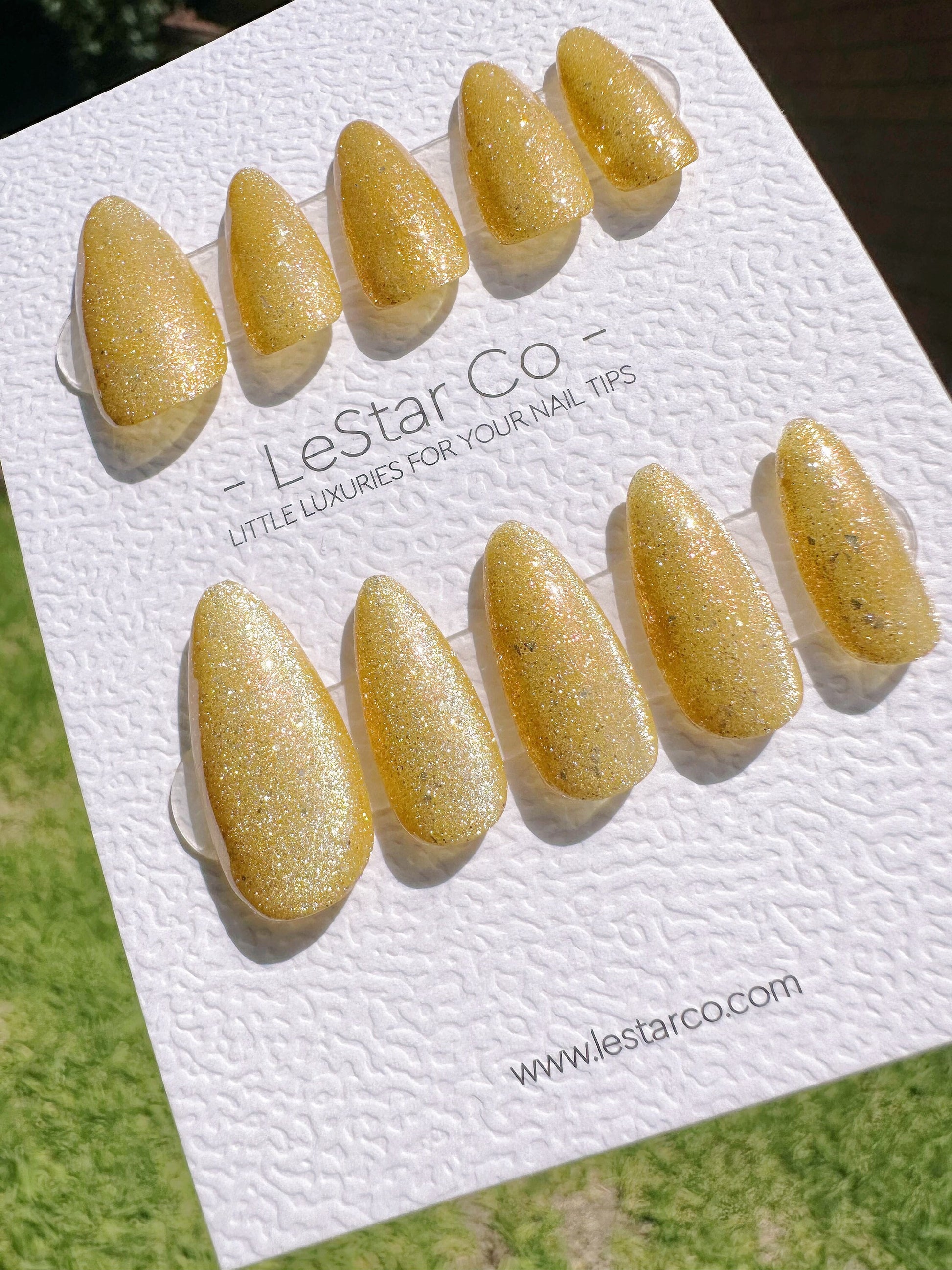 Reusable Honeycomb Orange Cat eye | Nails Premium Press on Nails Gel Manicure | Fake Nails | Handmade | Lestarco faux nails 437zz