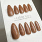 Reusable Cosmic Latte Brown Cat eye | Nails Premium Press on Nails Gel Manicure | Fake Nails | Handmade | Lestarco faux nails 439zz
