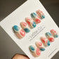 Reusable Cosmic Confetti | Premium Press on Nails Gel | Fake Nails | Cute Fun Colorful Gel Nail Artist faux nails QN442
