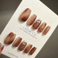 Reusable Earth Twist | Premium Handmade Press on Nails Gel | Fake Nails | Cute Fun Colorful Gel Nail Artist faux nails QN454