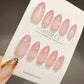 Reusable Pink Heartbeat French Tip | Premium Press on Nails Gel | Fake Nails | Cute Fun Colorful Gel Nail Artist faux nails QN459