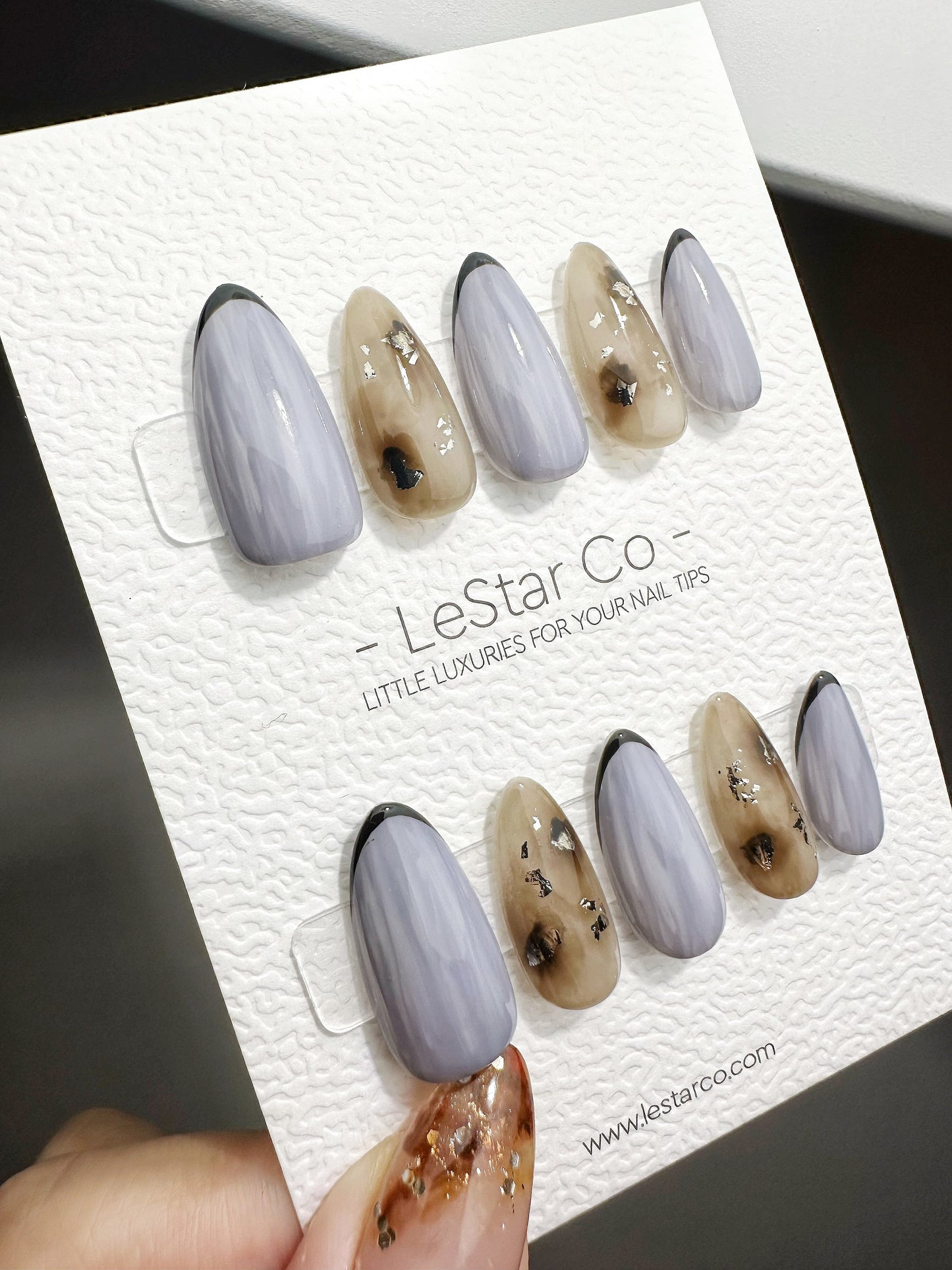 Reusable Lunar Landscape | Premium Press on Nails Gel | Fake Nails | Cute Fun Colorful Gel Nail Artist faux nails QN463