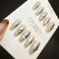 Reusable Ethereal Marble | Premium Press on Nails Gel | Fake Nails | Cute Fun Colorful Gel Nail Artist faux nails QN472
