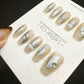 Reusable Ethereal Marble | Premium Press on Nails Gel | Fake Nails | Cute Fun Colorful Gel Nail Artist faux nails QN472