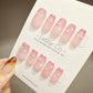 Reusable Pink Heartbeat French Tip | Premium Press on Nails Gel | Fake Nails | Cute Fun Colorful Gel Nail Artist faux nails QN459