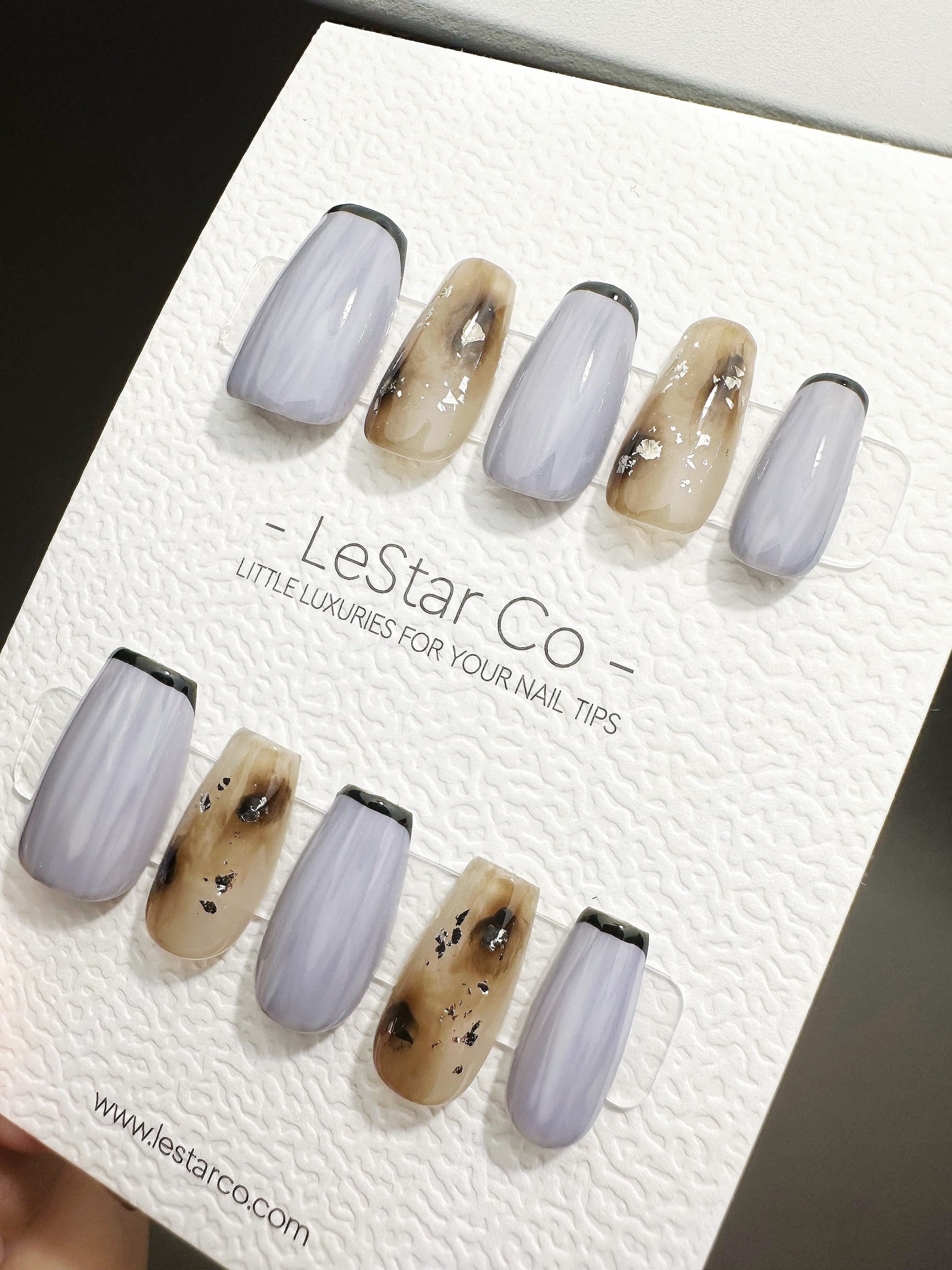 Reusable Lunar Landscape | Premium Press on Nails Gel | Fake Nails | Cute Fun Colorful Gel Nail Artist faux nails QN463