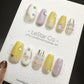 Reusable Lunar Lullaby | Premium Press on Nails Gel | Fake Nails | Cute Fun Colorful Gel Nail faux nails QN468