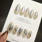 Reusable Ethereal Marble | Premium Press on Nails Gel | Fake Nails | Cute Fun Colorful Gel Nail Artist faux nails QN472