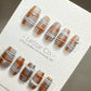 Reusable Brown Hue Harmony | Premium Press on Nails Gel | Fake Nails | Cute Fun Colorful Gel Nail Artist faux nails TMR479